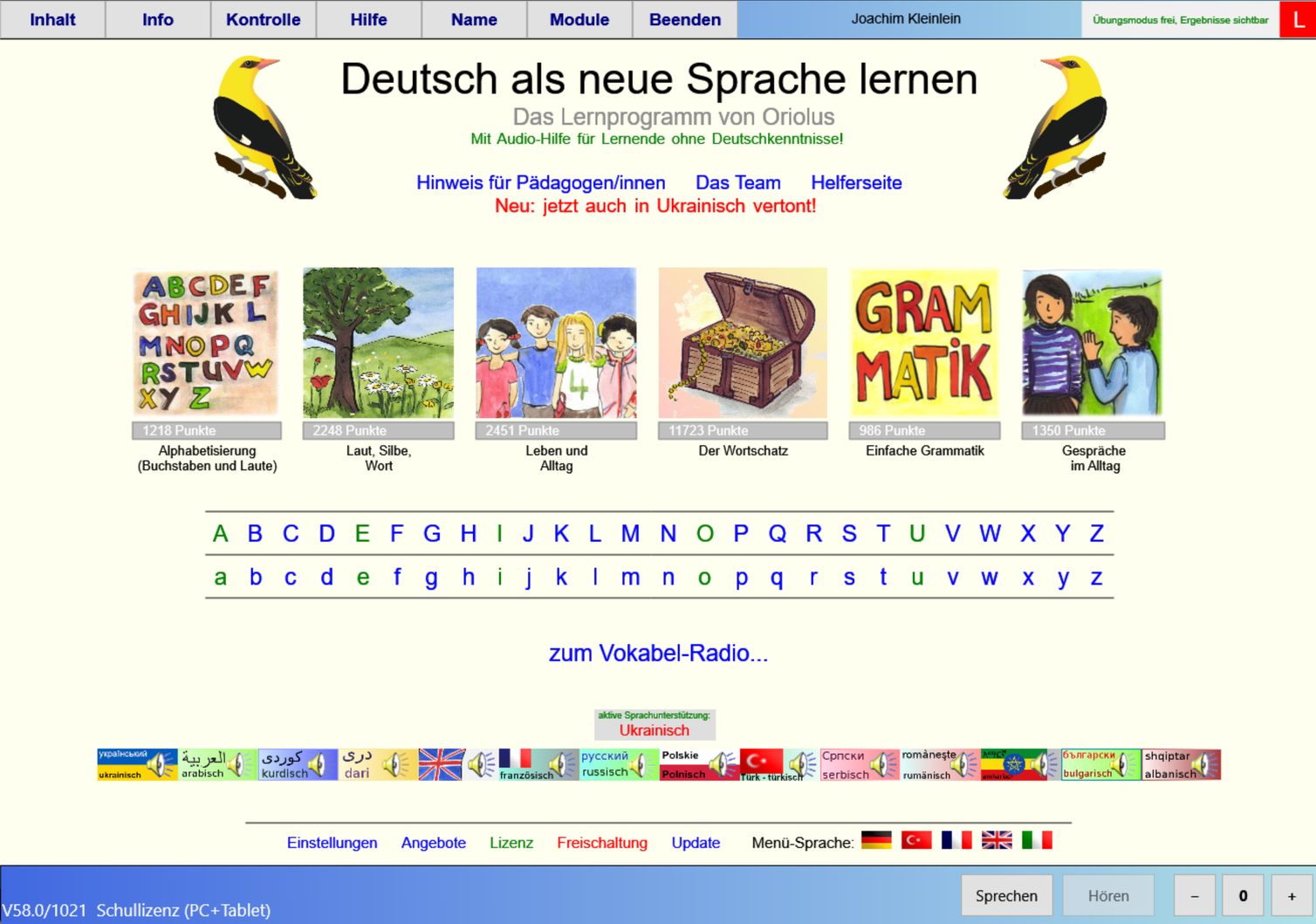 Hauptseite Deutsch als neue Sprache lernen